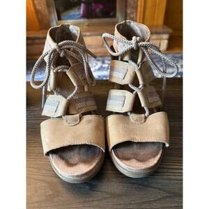 Sorel Joanie II Lace Wedge Sandal Sz. 8